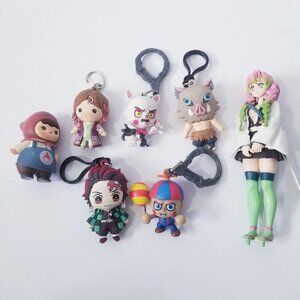 6x Anime Demon Slayer Funko Popmart Anime Lot Keychain Toy Lot